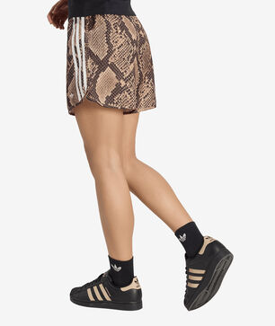 Snake Print Satin Shorts