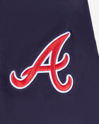PRO STANDARD Atlanta Braves Old English Fleece Crewneck LAB5314638-MDN Blue 2