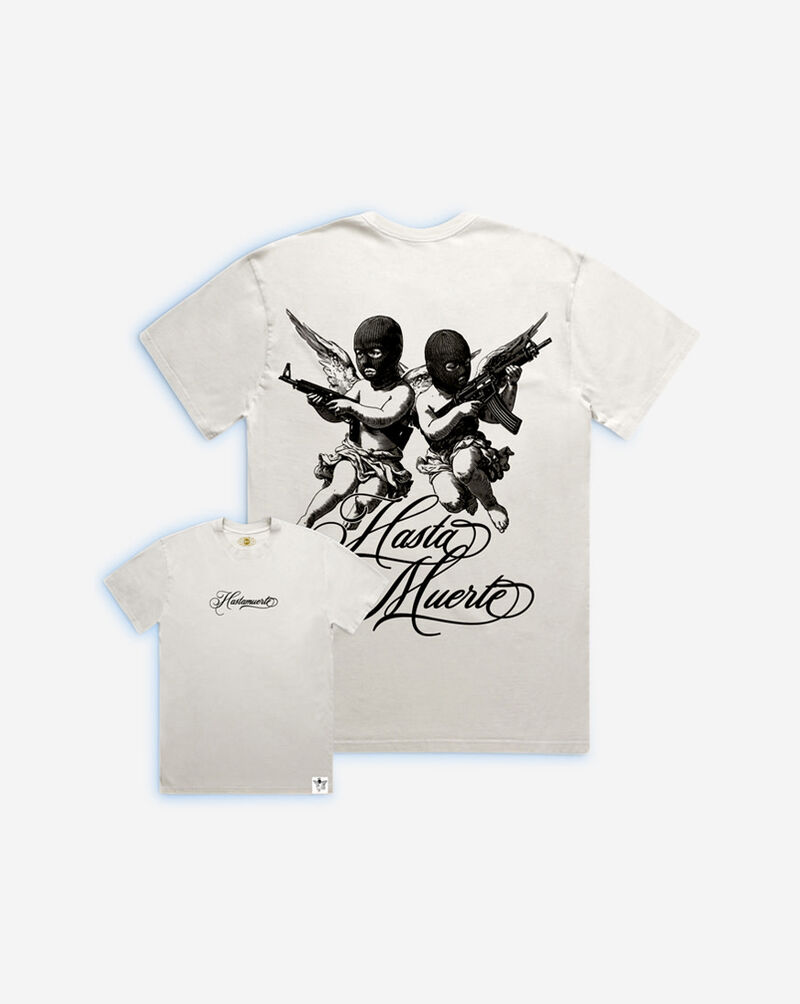 Hasta Muerte Smoke Angels Tee HM-SMOKEANGEL-TEE-WHITE White 2