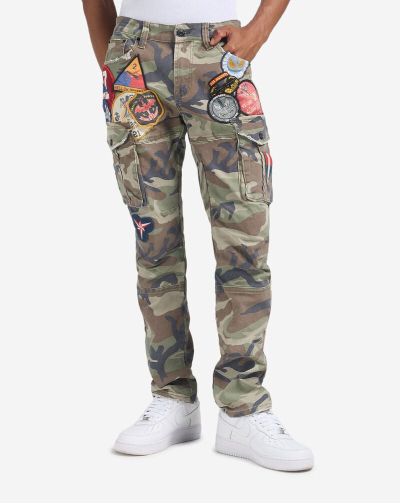 Decibel Patch Work Cargo Pant DECWB505-CAMO Camo 1