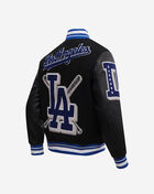 PRO STANDARD Los Angeles Dodgers Mashup Rib Wool Varsity Jacket  LLD633329-BDB Black 2