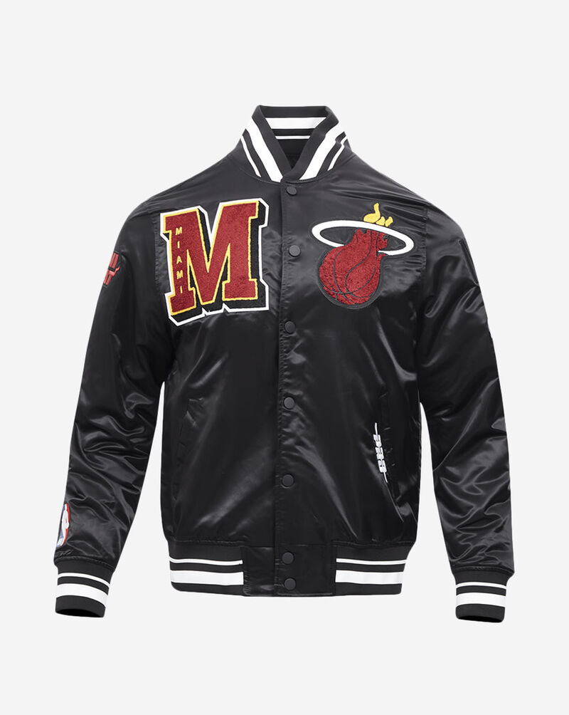 PRO STANDARD Miami Heat Mash Up Rib Satin Jacket BMH6515731-BLK Black 1