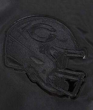 Chicago Bears Triple Black Satin Jacket
