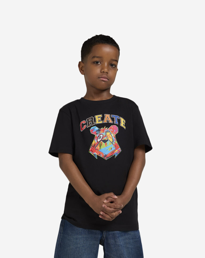 Shop King Saladeen Kids' Abstract Money Bear Tee KS022 black
