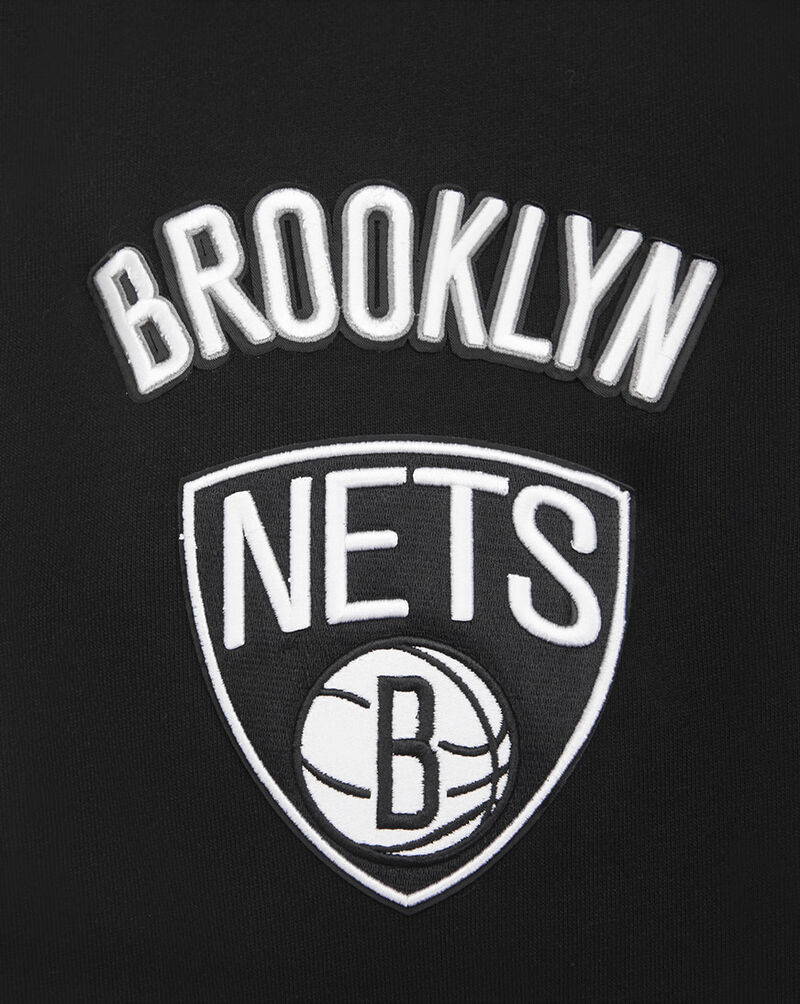 PRO STANDARD Brooklyn Nets Mash Up Rib Fleece Crewneck BBN5515678-BGY Black 4