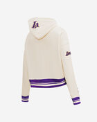 PRO STANDARD Los Angeles Lakers Retro Classic Fleece Cropped Pullover Hoodie BLLC56214-EPU cream 3