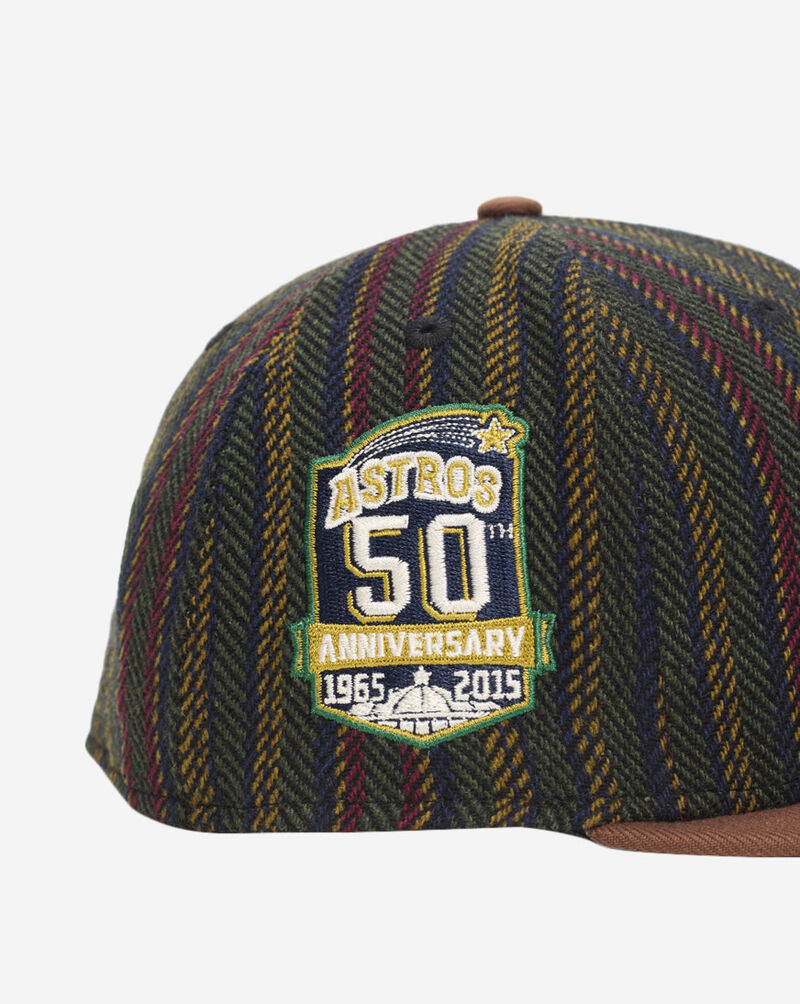 New Era 59Fifty Houston Astros Herringbone 2-Tone Fitted Hat 60586697 Brown 2