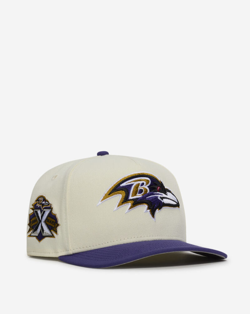 New Era 9Fifty Baltimore Ravens Curve A-Frame Snapback Hat 71094932 cream 1