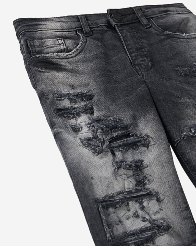 Jordan Craig Kids' Distressed Shorts (8-16) J333SB-BLACKSHADOW Black 2