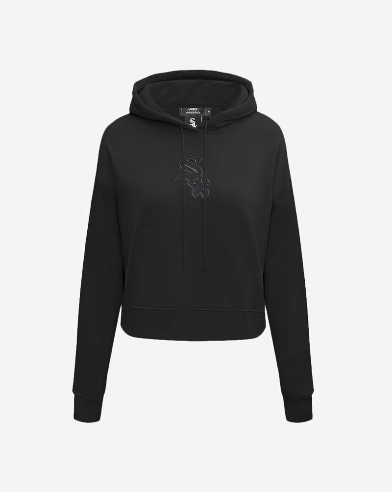 PRO STANDARD Chicago White Sox Neutral Cropped Pullover Hoodie LCWC37152-BLK Black 1