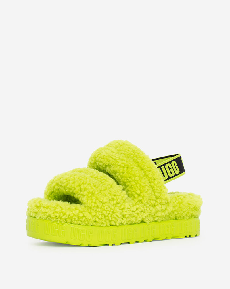 UGG Oh Fluffita Platform Slippers 1120876KLM Green 2