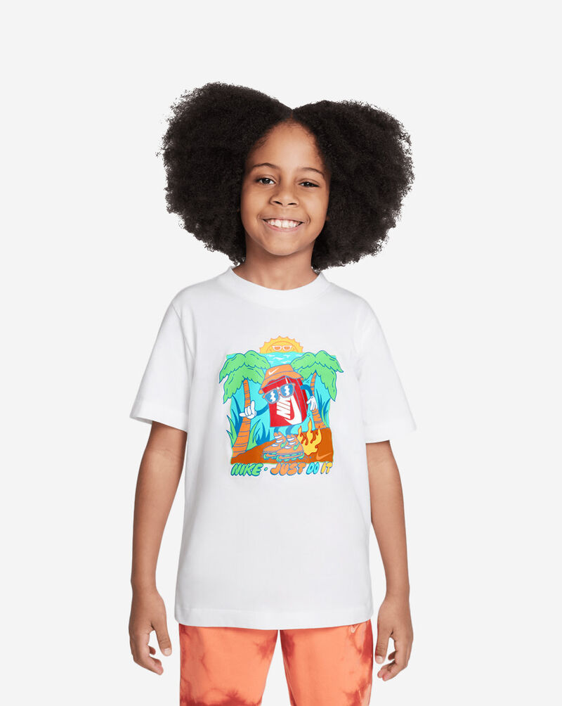 Nike Big Kids' Island Shoebox Graphic T-Shirt HQ3240-100 White 1