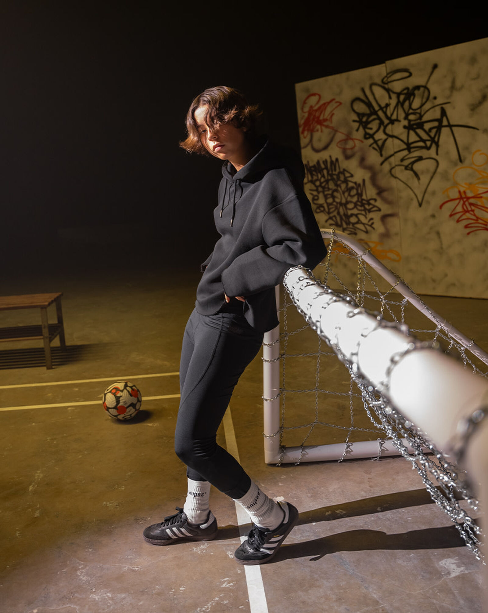 Shop SNIPES Poly Stretch Leggings SNQ124002WBLK black SNIPES USA