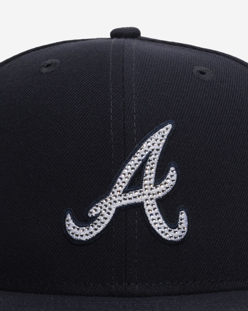 New Era 59Fifty Atlanta Braves Rhinestone Fitted Hat 60931947 Blue 2