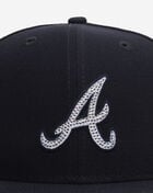 New Era 59Fifty Atlanta Braves Rhinestone Fitted Hat 60931947 Blue 2