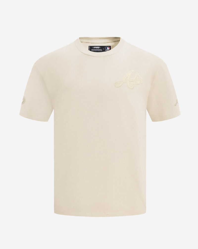 PRO STANDARD Atlanta Braves Neutral CJ Drop Shoulder Tee LAB137001-EGG Beige 1