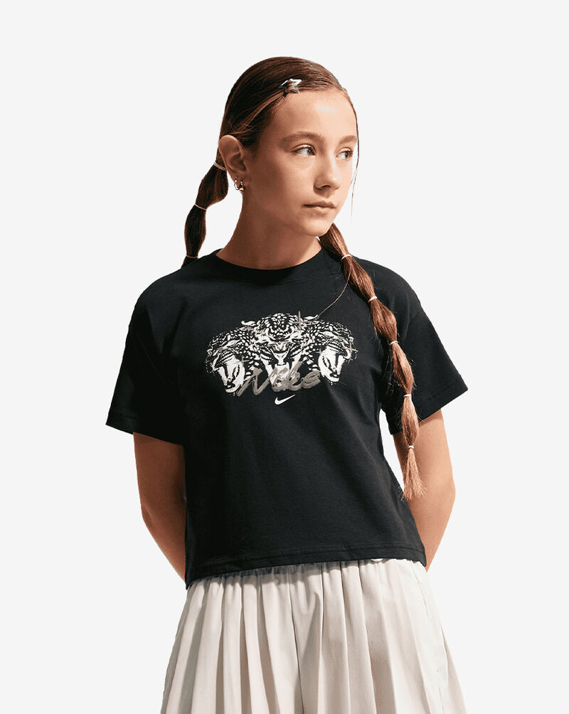 Nike Girls' Leopard Head Graphic Tee IO2006-010 Black 1