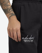 adidas Signature Graphic Embroidery Fleece Straight Leg Pant IY1470 Black 3