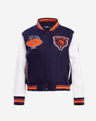 PRO STANDARD Chicago Bears Retro Classic Rib Wool Varsity Jacket FCHH44001-MOM Blue 1