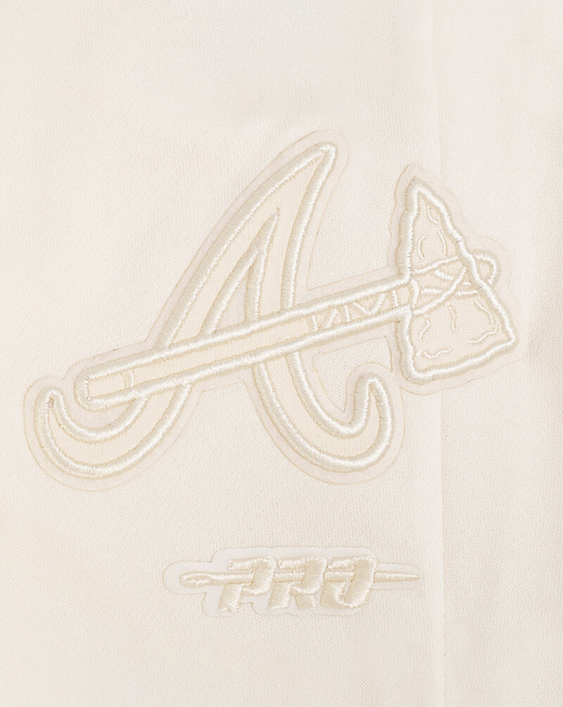 PRO STANDARD Big Boys' Atlanta Braves Neutral Fleece Sweatpant LABB4315038-EGG cream 2