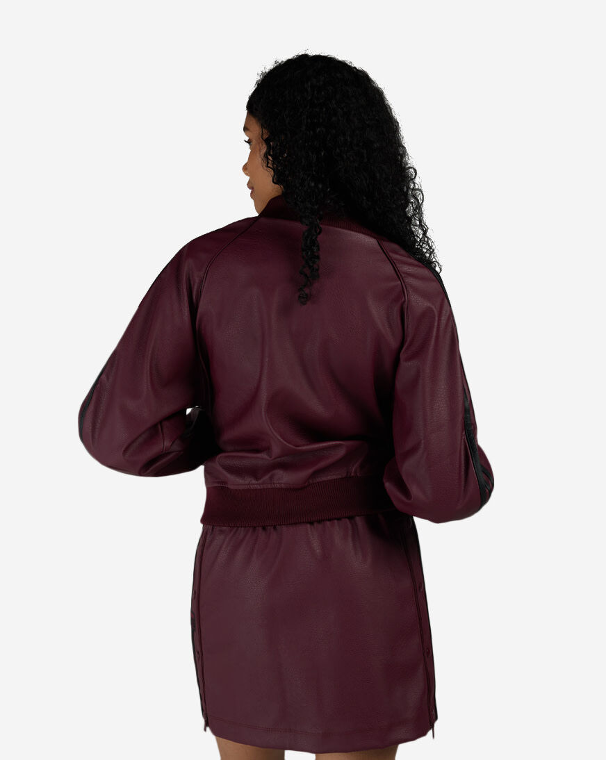 Shop adidas Pleather SST Track Top KT0054 red | SNIPES USA