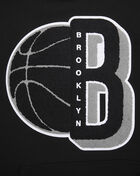 PRO STANDARD Brooklyn Nets Mash Up Rib Fleece Pull Over Hoodie BBN5515685-BGY Black 4