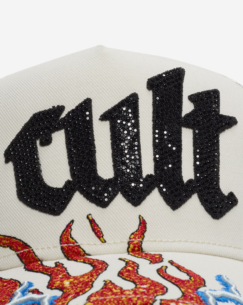 Cult of Individuality Lightening Mesh Back Trucker Hat 626BS-CH75C White 2