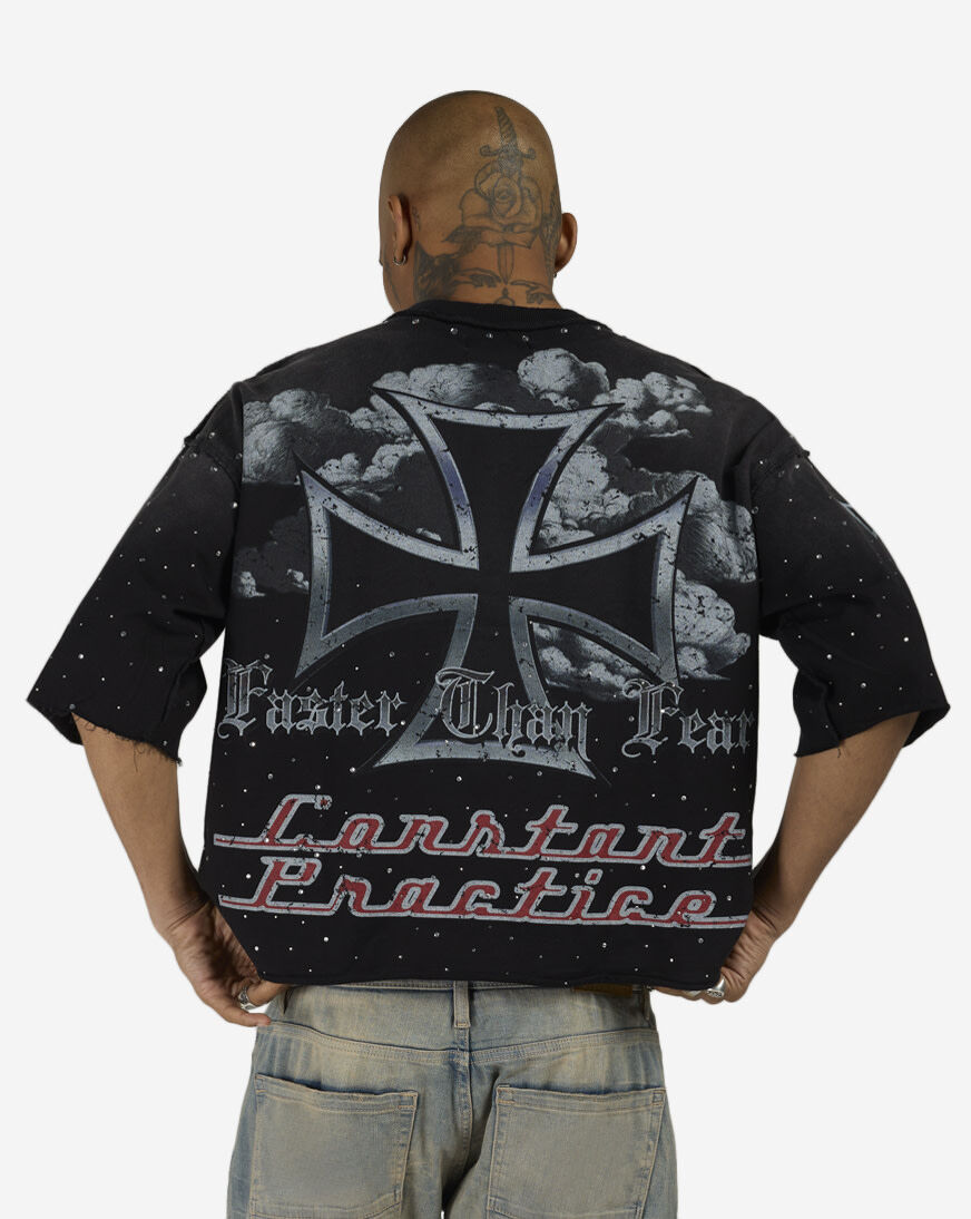 Shop First Row Road to the New Paradigm Eagle and Cross Mini Terry