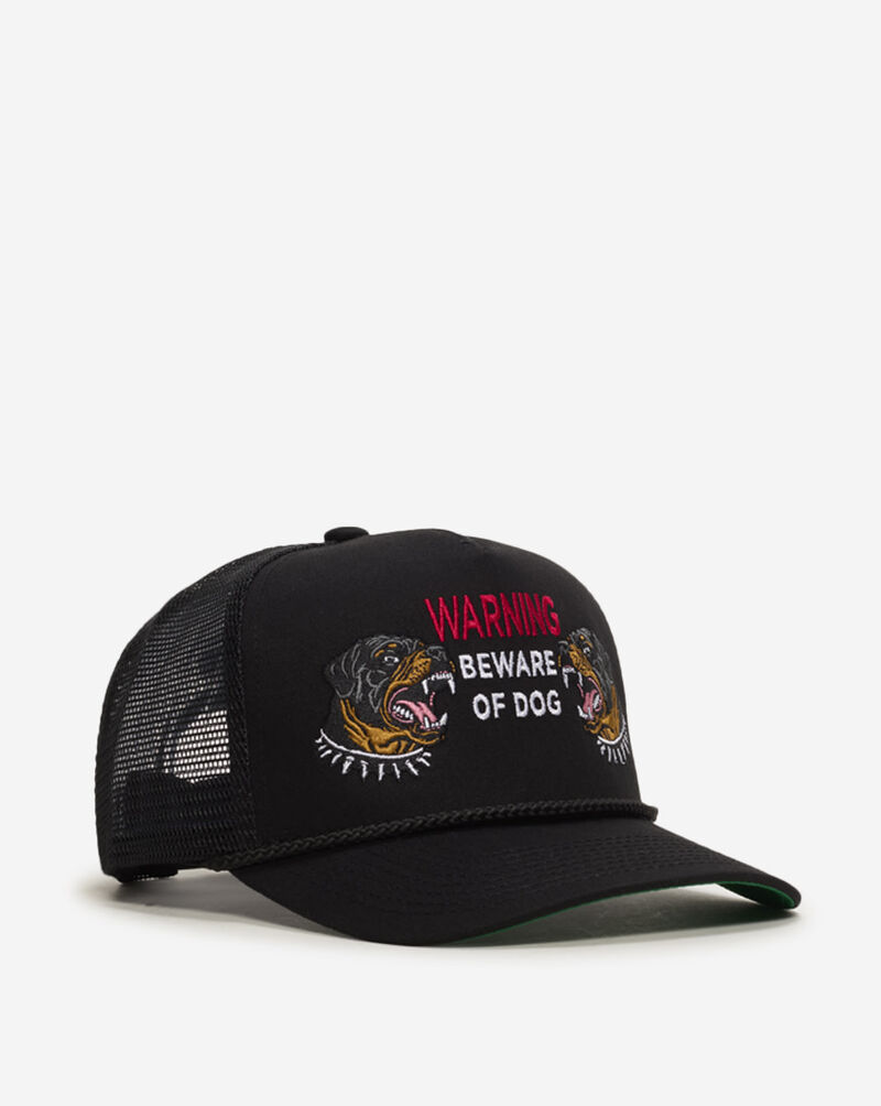 Field Grade Beware Of Rott Twill Mesh Back Trucker Hat 1005028 Black 1