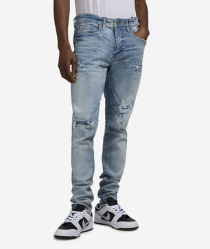Slim Distressed 5-Pocket Jeans