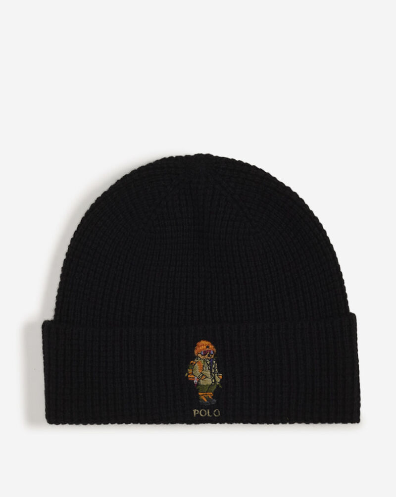 Polo Ralph Lauren Red Rocks Bear Beanie PC1648 Black 1