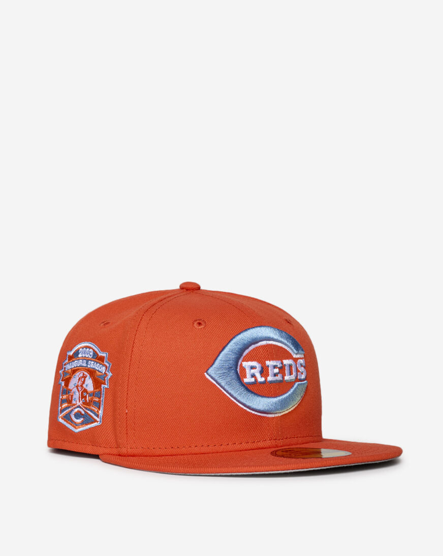 Shop New Era 59Fifty Cincinnati Red Fitted Hat 71011939 orange