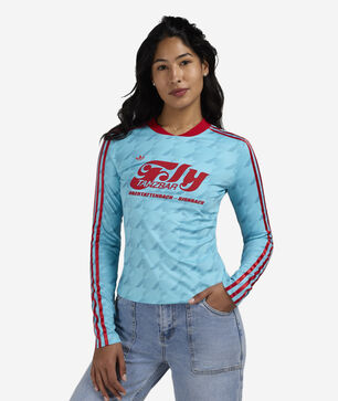 Graphic Football AOP Bodycon Long Sleeve Jersey