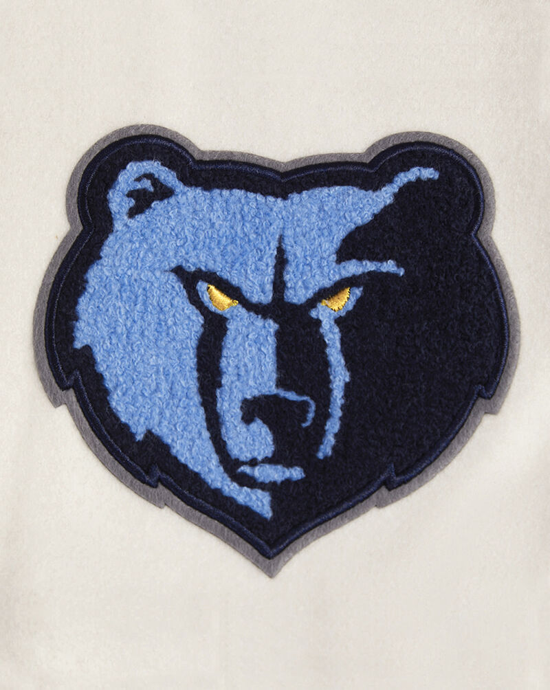 PRO STANDARD Memphis Grizzlies Retro Classic Rib Wool Varsity Jacket BMGH58901-EUN cream 4