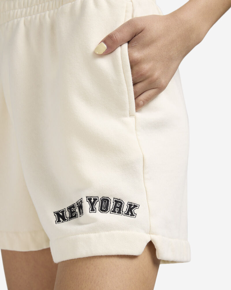 Mitchell  Ness New York Knicks Fleece Shorts BT8485-NYKCREA Beige 3