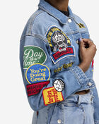 First Row Denim Varsity Crop Jacket FRLJ2061CRS Blue 3