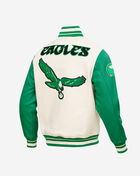PRO STANDARD Philadelphia Eagles Retro Classic Rib Wool Varsity Jacket FPE643528-EKG cream 3