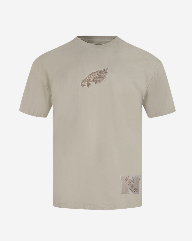 PRO STANDARD Philadelphia Eagles Wingspam Drop Shoulder Tee FPE1410494-TAU Beige 1