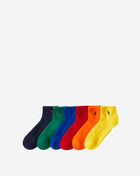 Colorful 6Pk 1/4 Socks