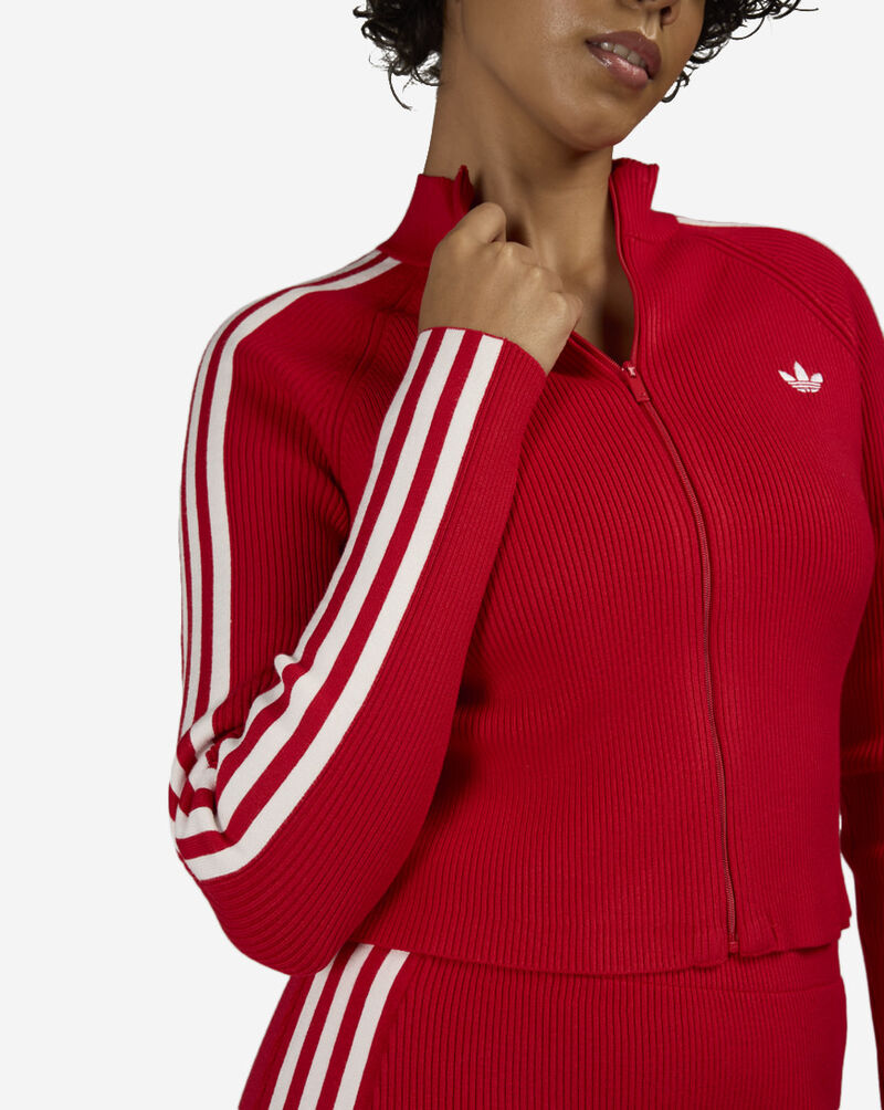 adidas Adicolor 3-Stripes Slim Knit Track Top JY2598 Red 3
