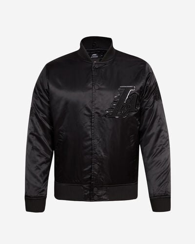 Los Angeles Lakers Triple Black Satin Jacket