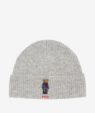 Solid Denim Bear Beanie