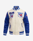 New York Rangers Retro Classic Rib Wool Varsity Jacket