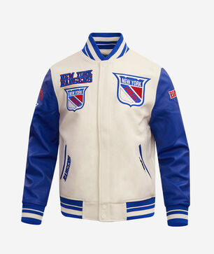 New York Rangers Retro Classic Rib Wool Varsity Jacket