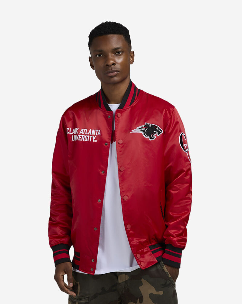 PRO STANDARD Clark Atlanta University Hoco Satin Jacket CCK671822-RBK Red 1