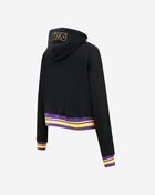 Los Angeles Lakers Mash Up Rib Fleece Cropped Pullover Hoodie