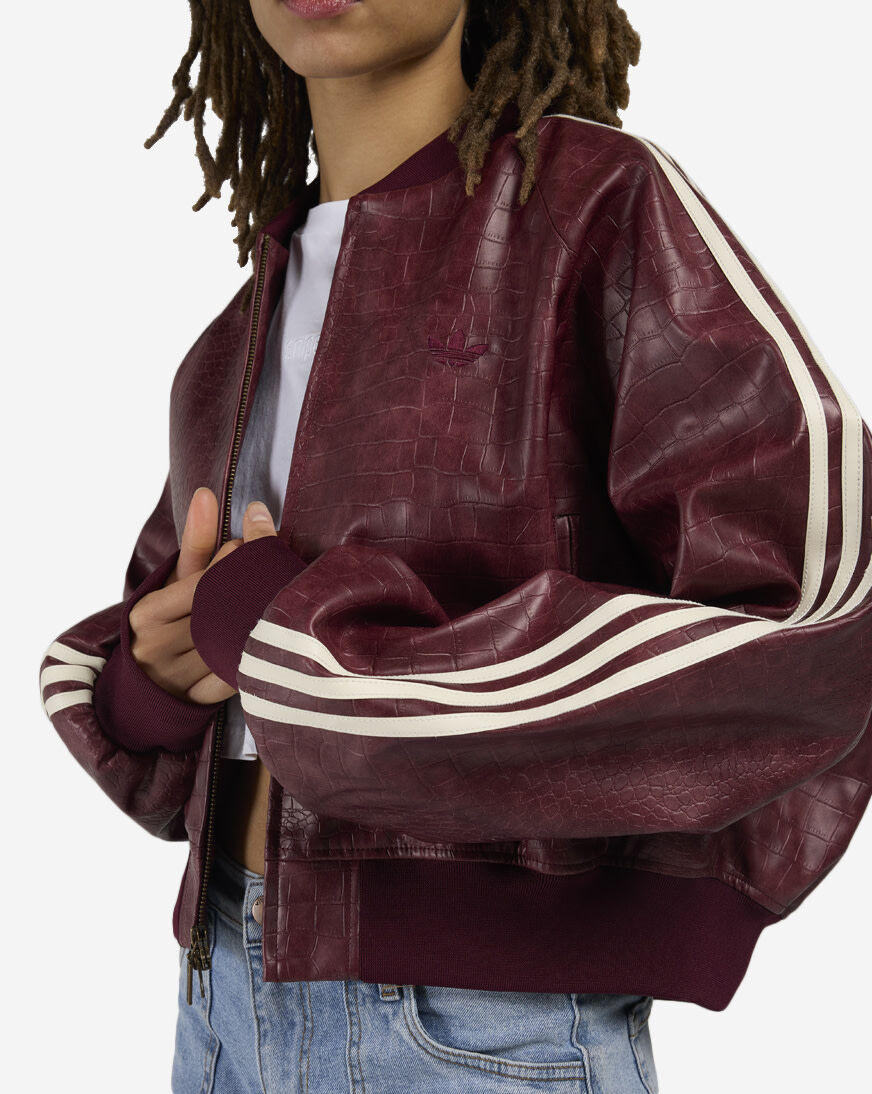 Shop adidas Pleather Jacket KD8792 red | SNIPES USA