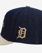 Mitchell  Ness Detroit Tigers Pro Pinch Denim Chainstitch Snapback Hat HP14680-DTIDNCR Blue 2