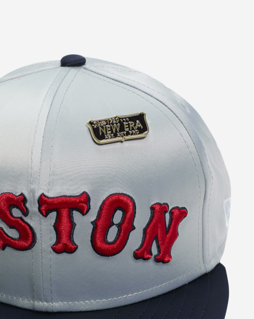 Shop New Era 59Fifty Boston Red Sox Satin Fitted Hat 60623212 grey