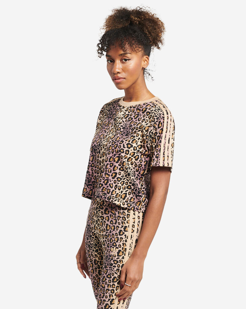 Shop adidas Leopard Print Tee HK5185 black | SNIPES USA
